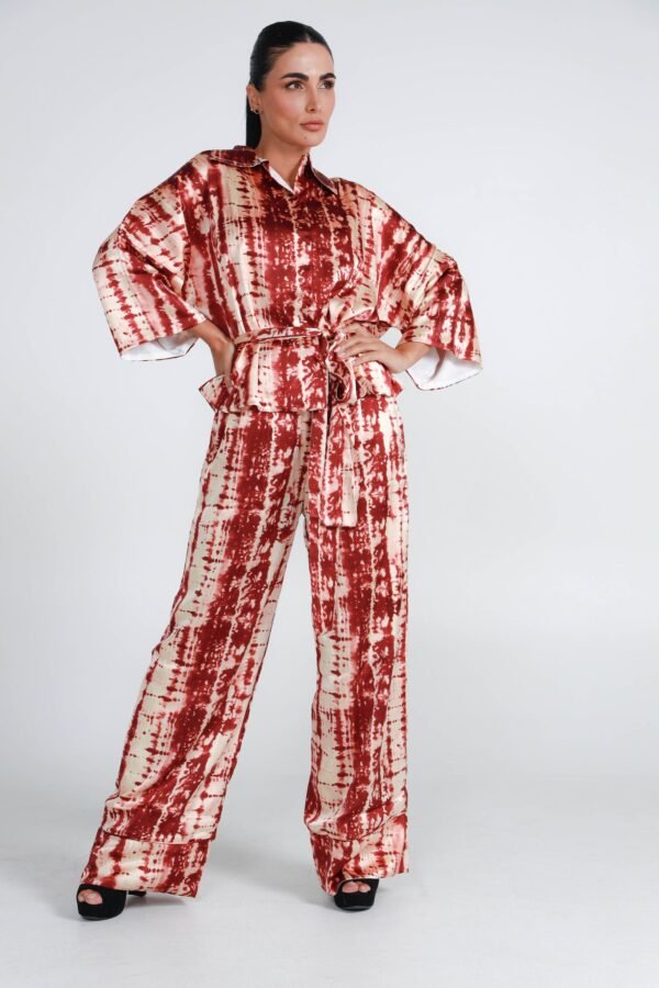 Kimono Suit Collar Style Orange - Image 2
